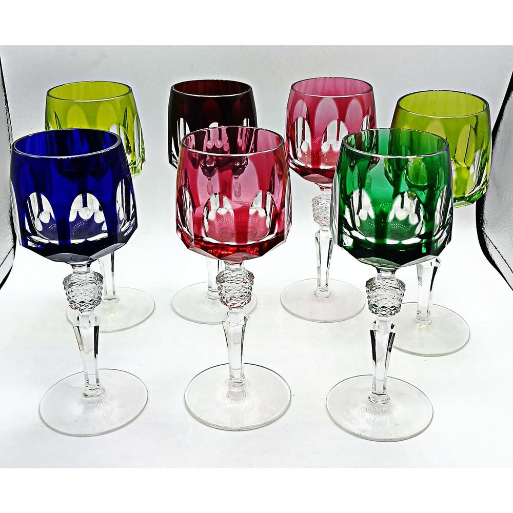 Nachtmann Crystal Antika Rainbow Wine Glasses